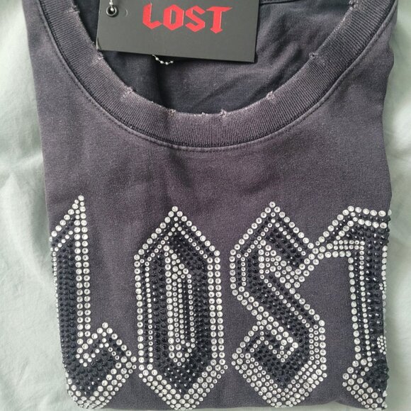 NWT LOST INTRICACY Engraved Skull Men's T Shirt in Black Size XXL - Picture 4 of 5